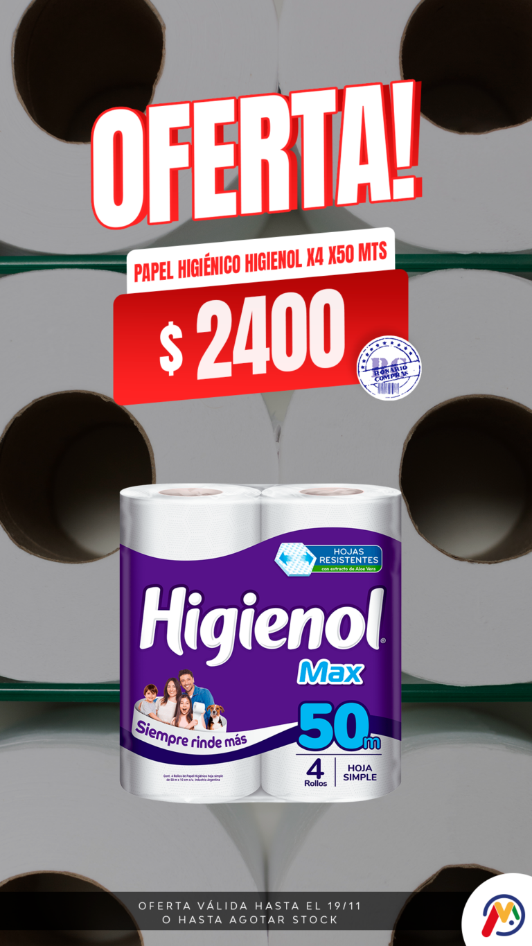 HISTORIA-MERCADIA-ROSARIO COMPRAS-PAPEL DE BAÑO HIGIENOL