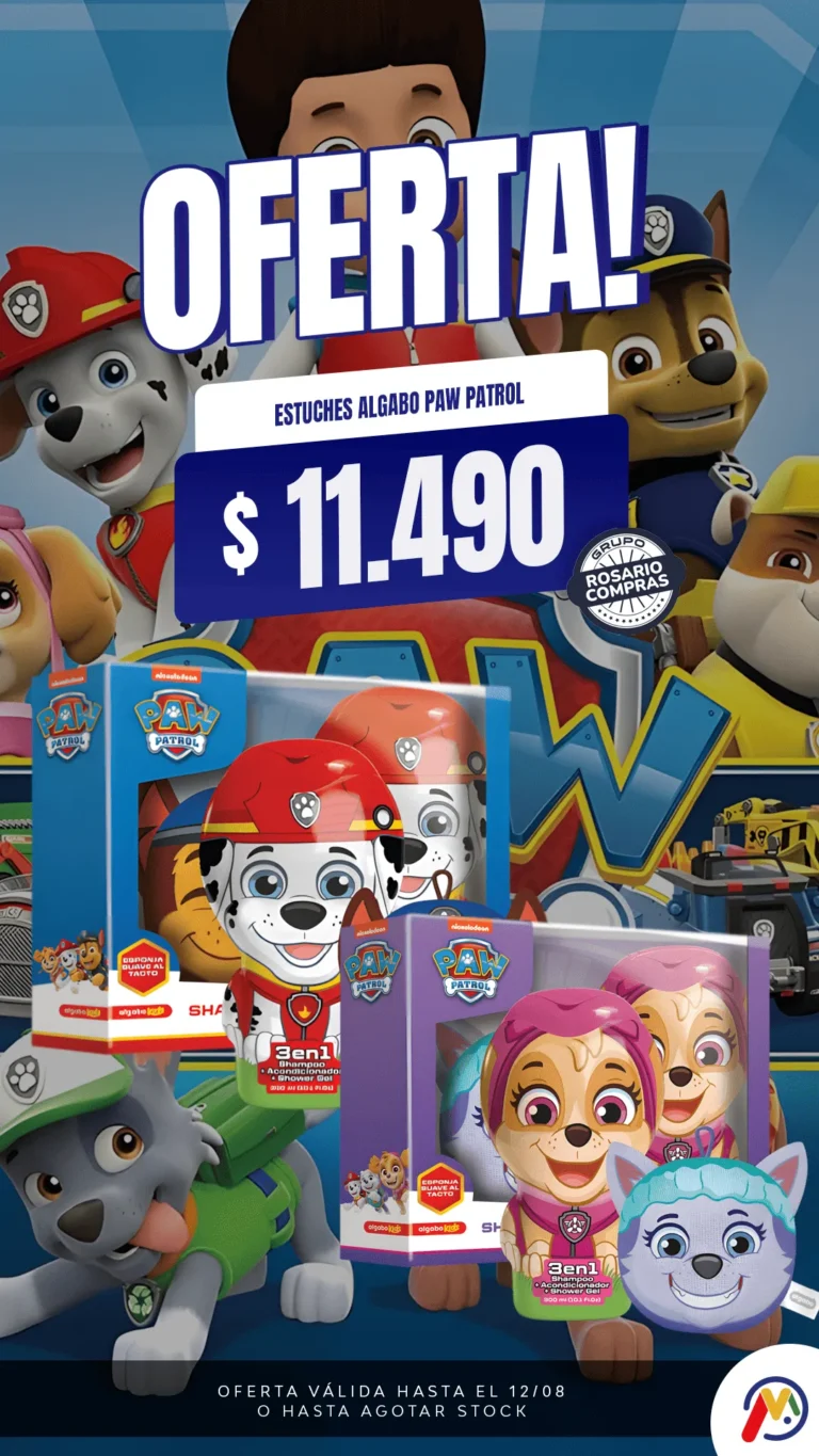 HISTORIA-MERCADIA-ROSARIO-COMPRAS-ESTUCHES PAW PATROL NENE, NENA