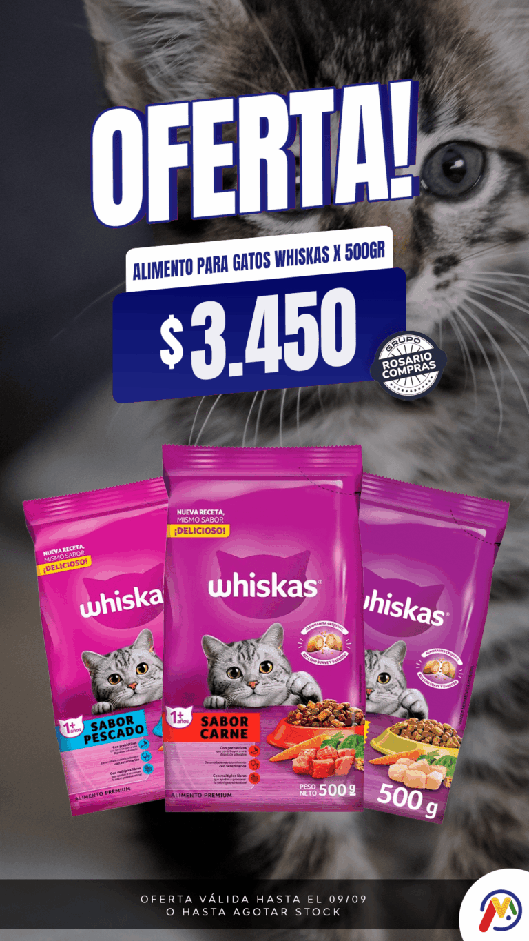 HISTORIA-MERCADIA-ROSARIO-COMPRAS-ALIMENTO PARA GATOS WHISKAS X 500GR