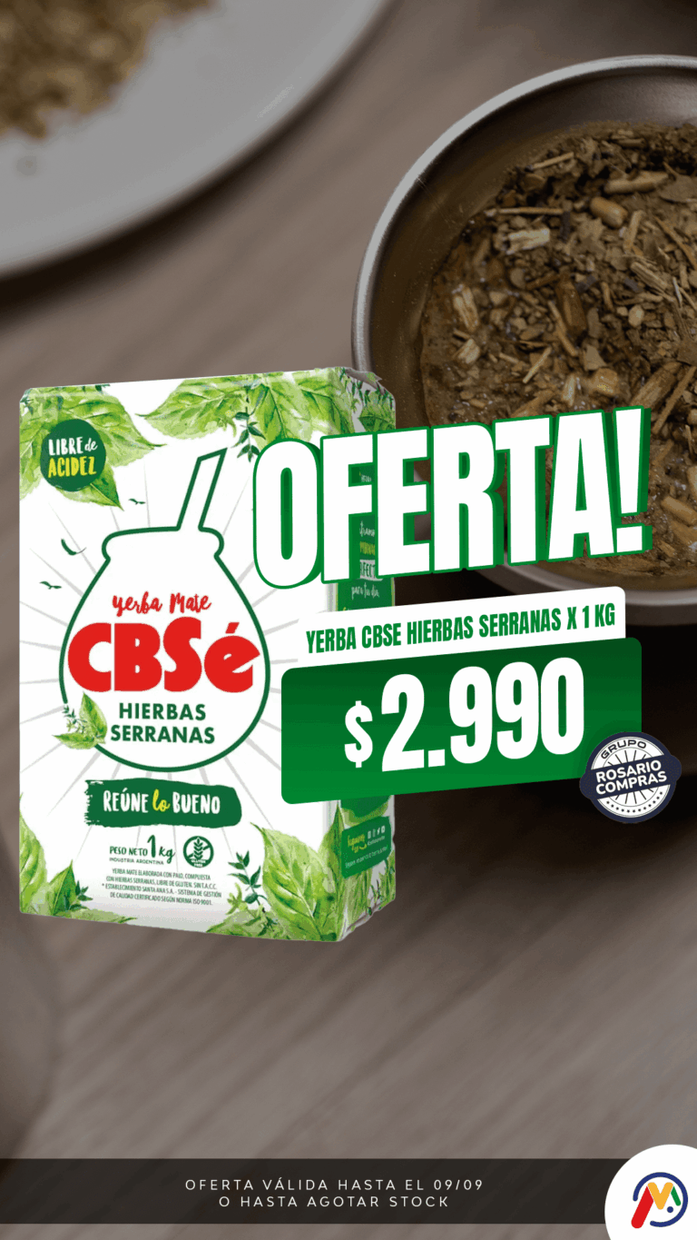 HISTORIA-MERCADIA-ROSARIO-COMPRAS-YERBA CBSE HIERBAS SERRANAS X 1 KILO