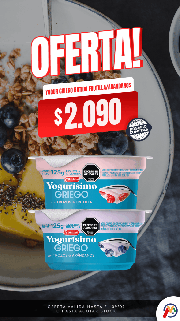 HISTORIA-MERCADIA-ROSARIO-COMPRAS-YOGUR YOGURISIMO GRIEGO BATIDO CON TROZOS DE FRUTILLA-ARANDANOS