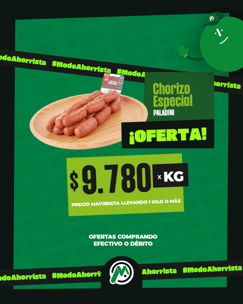 PLACA-MERCADIA MAYORISTA-OFERTAS FIAMBRE-CHORIZO